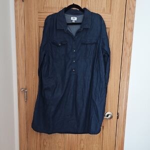 Old Navy Indigo Denim Shirt Dress